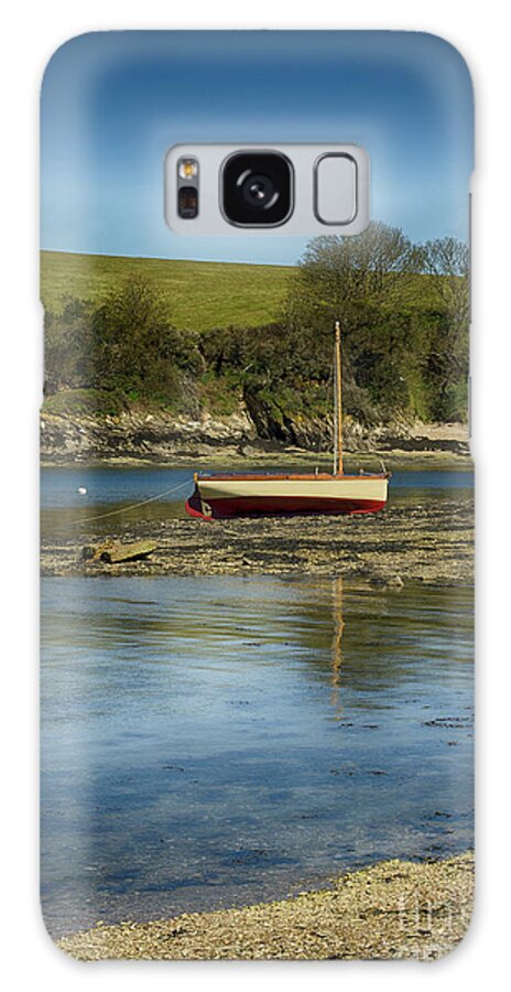 Boat Galaxy Case featuring the photograph Moored Yacht In Cornwall by Linsey Williams