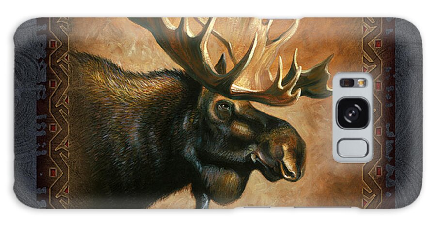 Wildlife Galaxy Case featuring the painting Moose Lodge by JQ Licensing