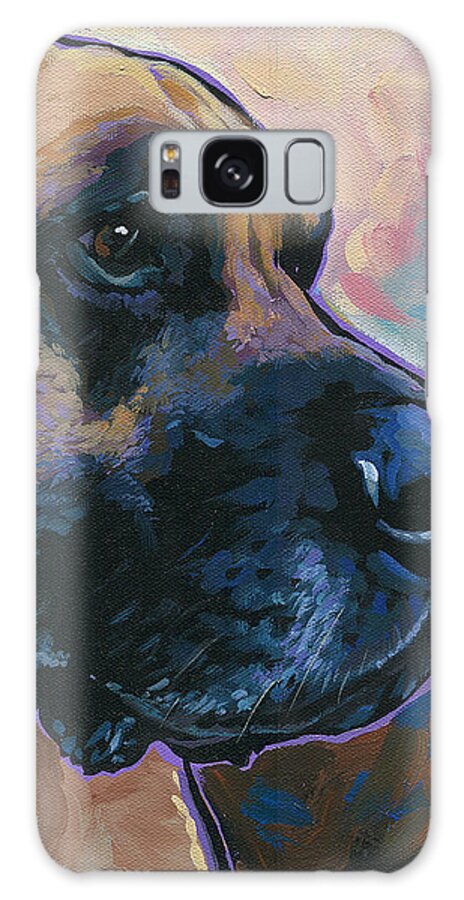 Great Dane Galaxy Case featuring the painting Moose by Nadi Spencer
