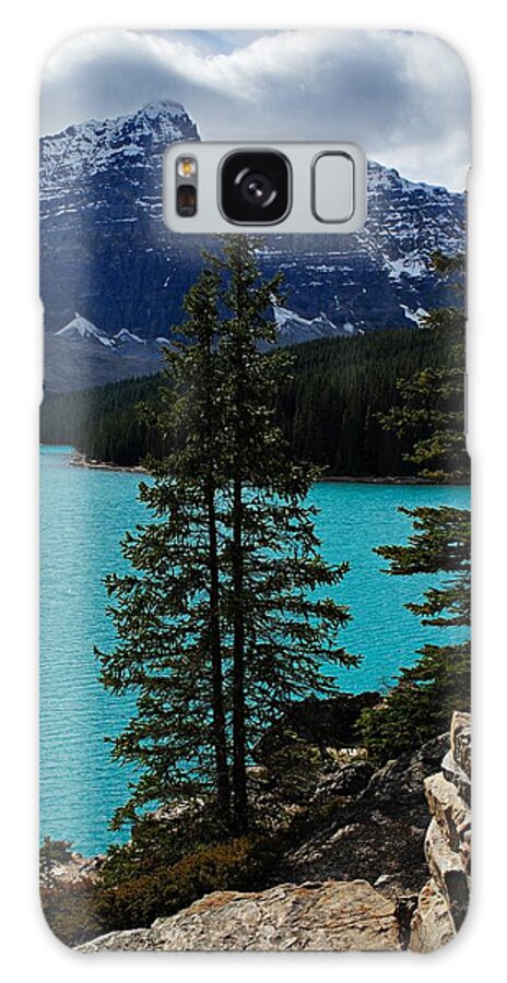 Moraine Lake Galaxy Case featuring the photograph Moraine Lake 2 by Larry Ricker
