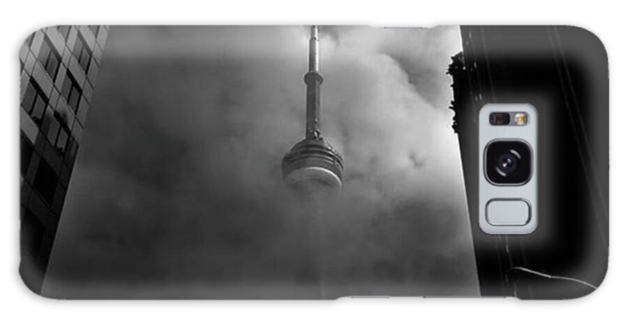 Bnw_city Galaxy Case featuring the photograph More Downtown Toronto Fogfest by Brian Carson