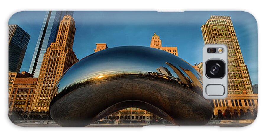 Chicago Cloud Gate Galaxy Case featuring the photograph Morning Bean by Sebastian Musial