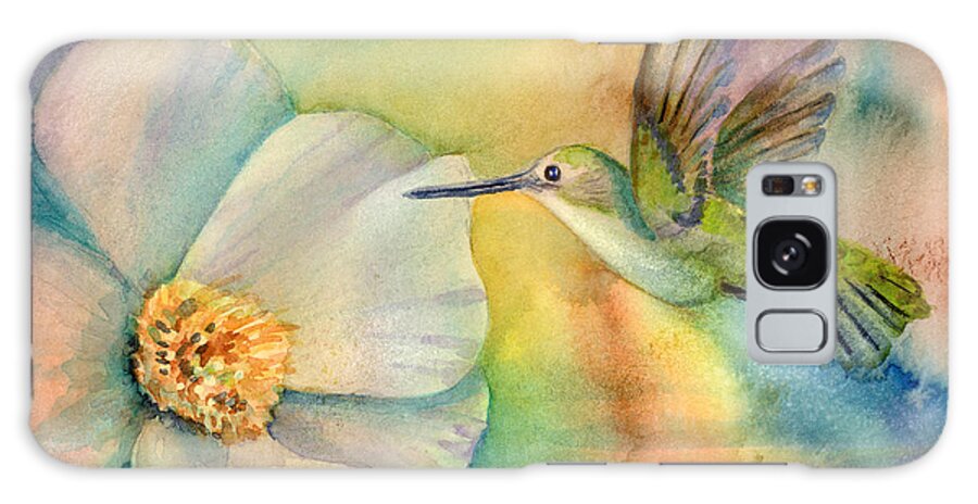 Hummingbird Galaxy Case featuring the painting Morning Glory by Amy Kirkpatrick