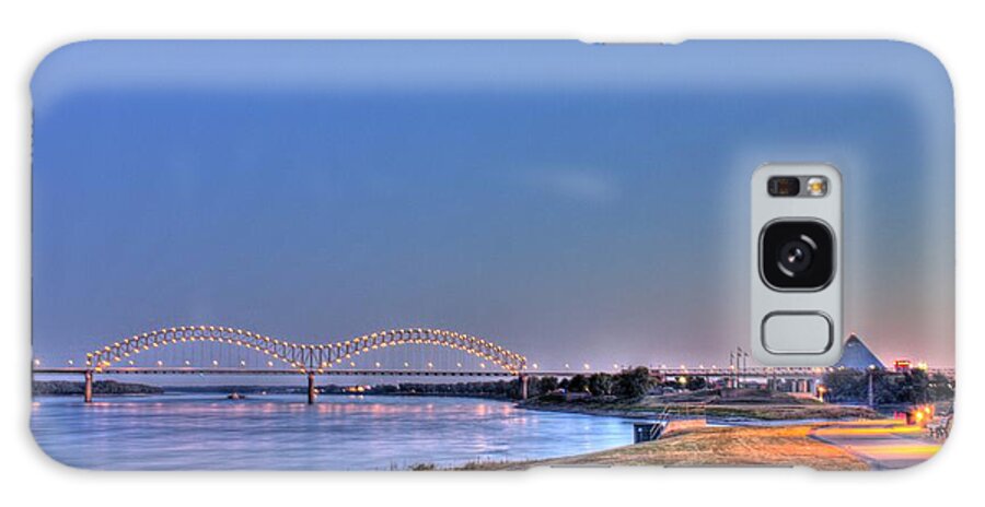 Mississippi River Bridge Galaxy Case featuring the photograph Morning on the Mississippi by Barry Jones