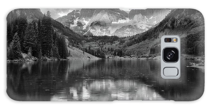 Monochrome Galaxy Case featuring the photograph Morning Rain at the Bells by Darren White