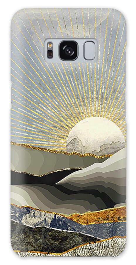Morning Galaxy Case featuring the digital art Morning Sun by Katherine Smit