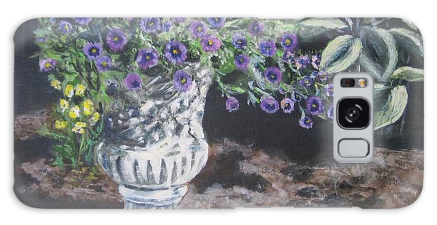 Flowers Galaxy Case featuring the painting Morning Sunlight by Paula Pagliughi