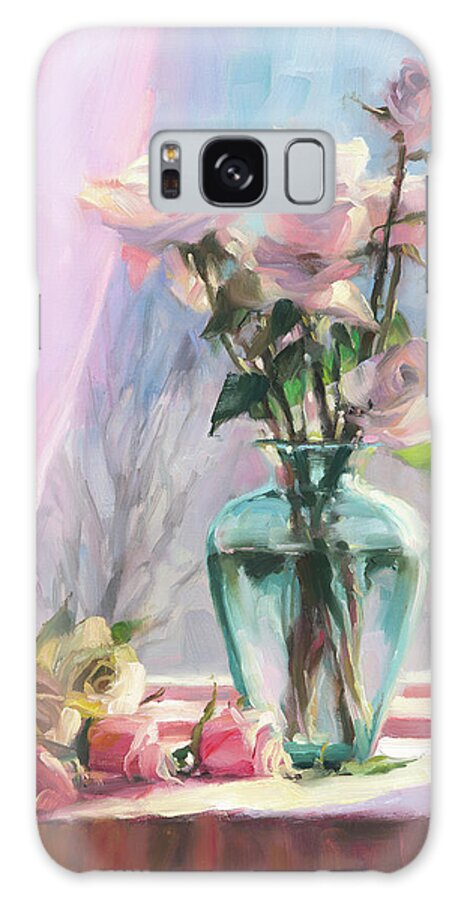 Flowers Galaxy Case featuring the painting Morning's Glory by Steve Henderson
