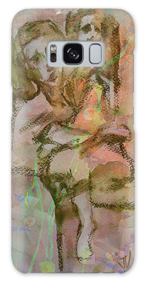 Portrait Galaxy Case featuring the mixed media Mother and Daughter II by Jim Vance