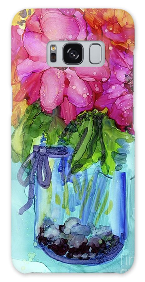 Flowers Galaxy Case featuring the mixed media Mother's Bouquet by Francine Dufour Jones