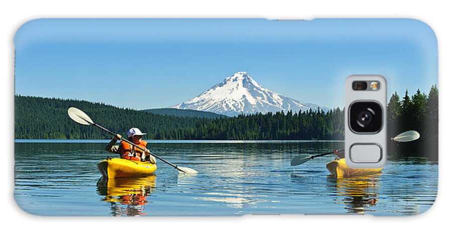 Activity Galaxy Case featuring the photograph Mount Hood Kayakers by Greg Vaughn - Printscapes