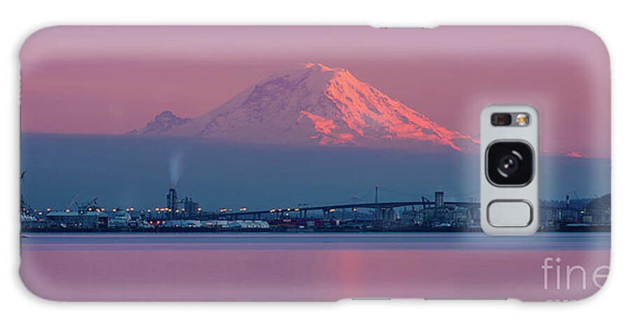 Mount Rainier Galaxy Case featuring the photograph Mount Rainier Gentle Reflection by Mike Reid