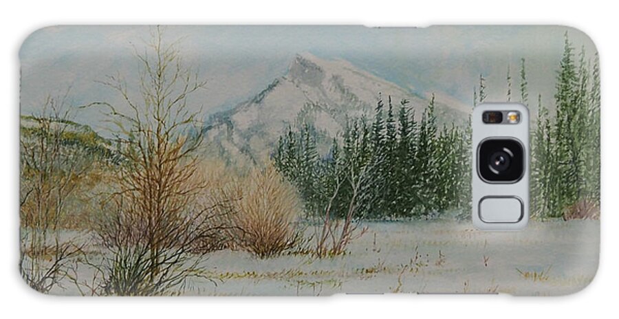 Watercolor Galaxy S8 Case featuring the painting Mount Rundle in Winter by E Colin Williams ARCA