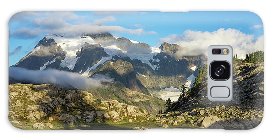 Shuksan Galaxy Case featuring the photograph Mount Shuksan Clouds Go By by Mike Reid