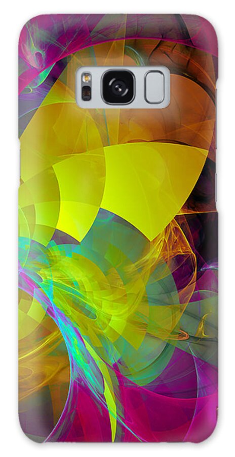 Abstract Galaxy Case featuring the digital art Mountain flower by Modern Abstract