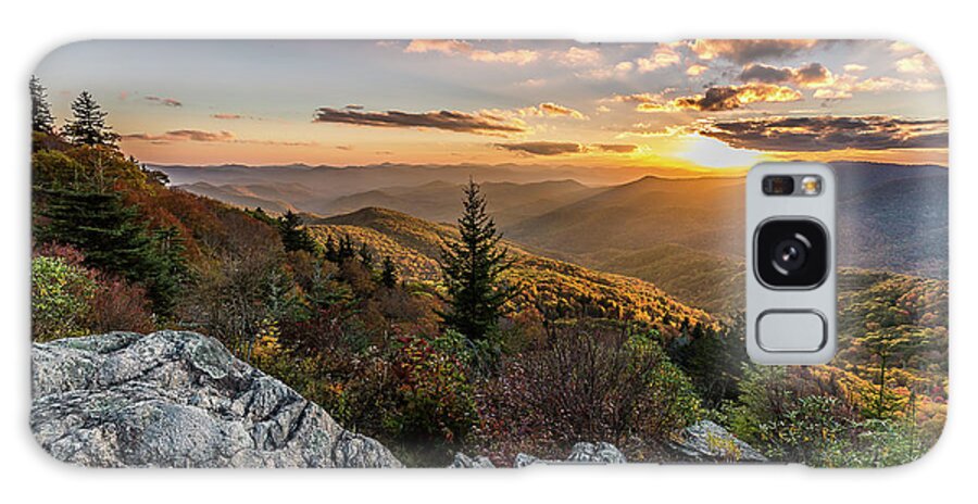 Sunset Galaxy Case featuring the photograph Mountain Valley Glow - Blue Ridge Mountains by Donnie Whitaker