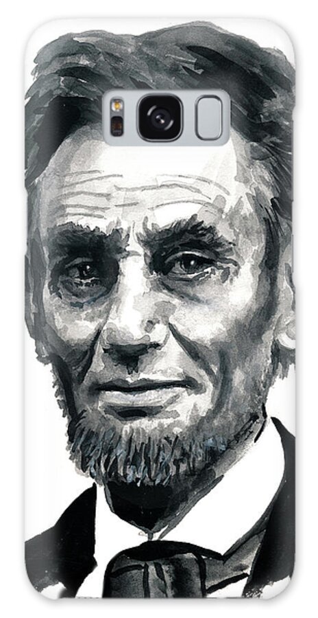 Lincoln President Man Of Honor Galaxy Case featuring the painting Mr President by Murry Whiteman