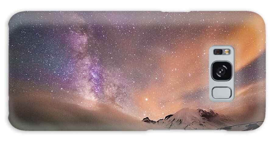 Mt. Rainier National Park Galaxy Case featuring the photograph Mt. Rainier Milky Way 1 AM by Joe Kopp
