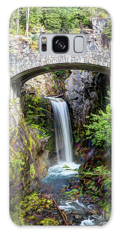 Nature Galaxy Case featuring the photograph Mt Rainier National Park, Christine Falls by Deborah Klubertanz