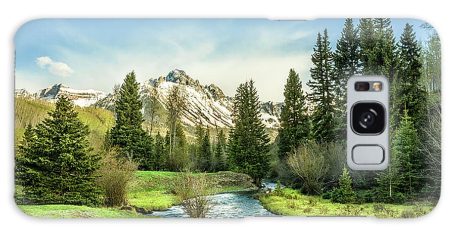 Landscape Galaxy Case featuring the photograph Mt. Sneffels Peak by Angela Moyer