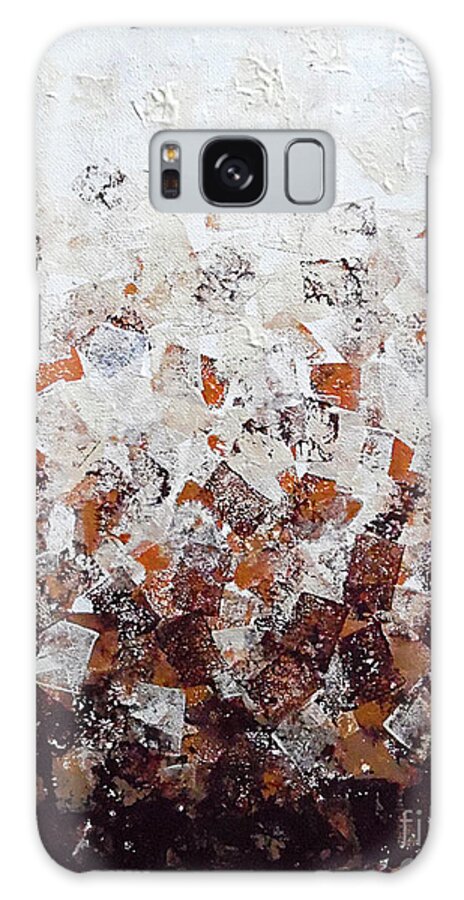 Brown Geometric Galaxy Case featuring the painting Muddy Bricks by Jilian Cramb - AMothersFineArt