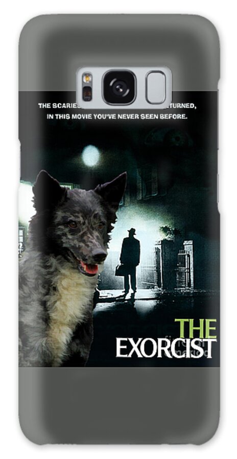 Mudi Galaxy Case featuring the painting Mudi Art Canvas Print - The Exorcist Movie Poster by Sandra Sij