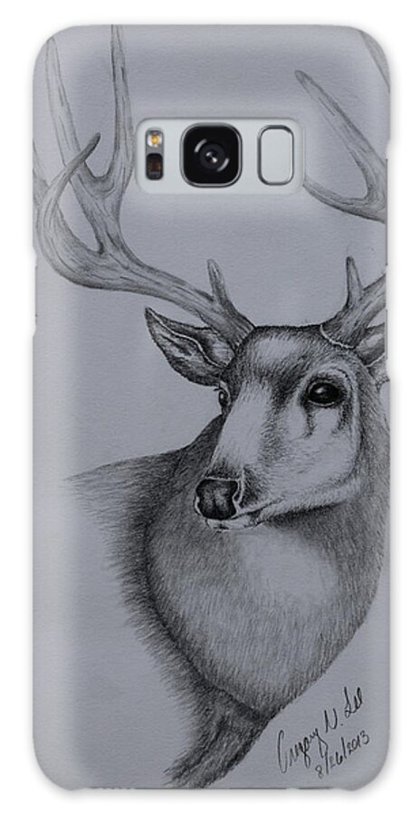 Mule Galaxy Case featuring the drawing Mule Deer II by Gregory Lee