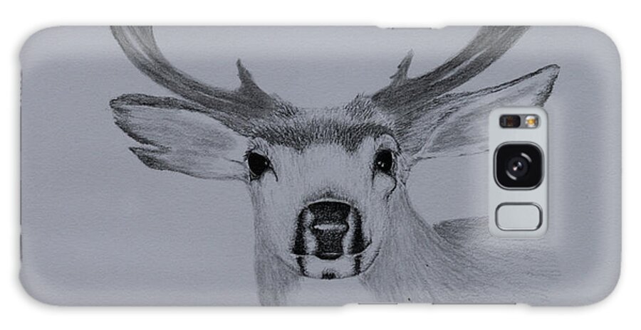 Mule Galaxy Case featuring the drawing Mule Deer III by Gregory Lee