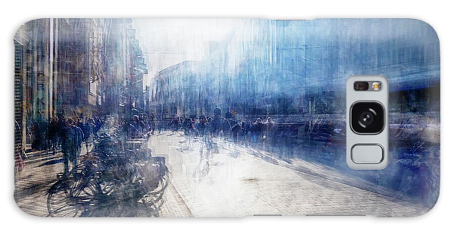 Street Galaxy Case featuring the photograph Multiple Exposure Of Shopping Street by Ariadna De Raadt