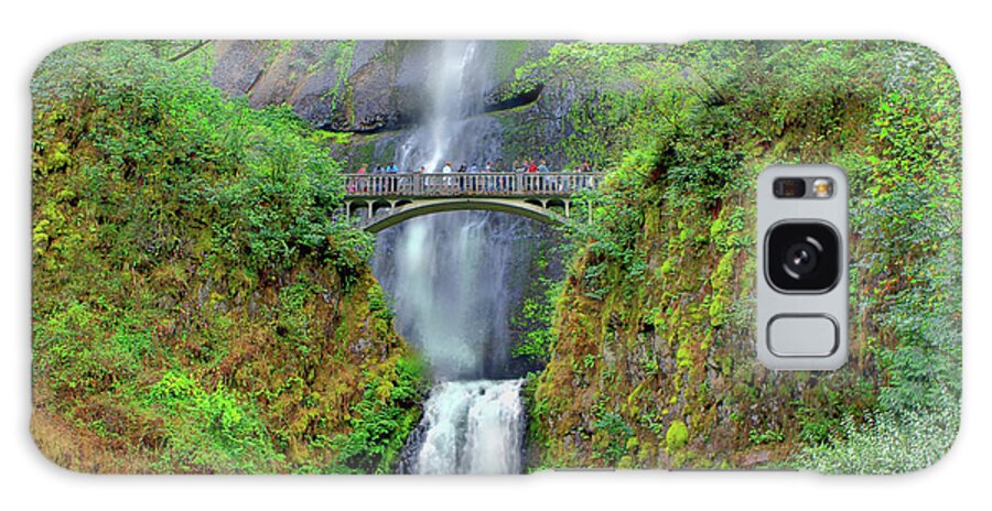 Waterfalls Galaxy Case featuring the photograph Multnomah Falls 2 by SC Heffner