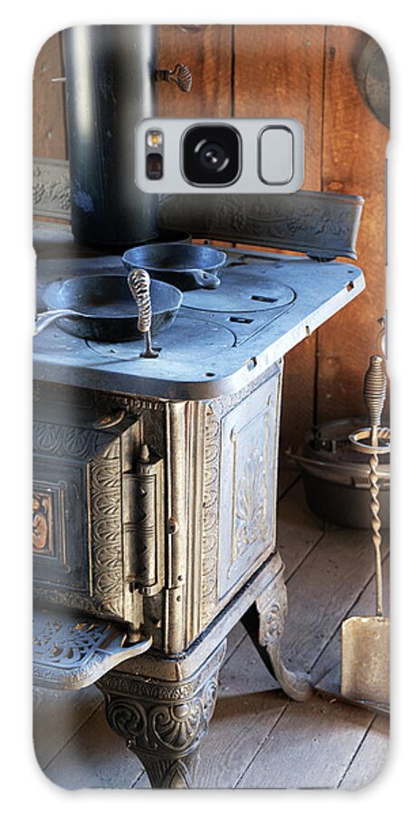 2014091800091 Galaxy Case featuring the photograph Antique Wood Stove Museum Artifact by Robert Braley