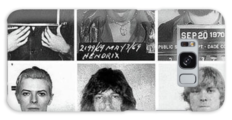 Jimi Hendrix Galaxy Case featuring the photograph Musical Mug Shots Three Legends Very Large Original Photo 6 by Tony Rubino