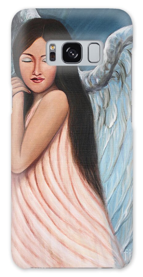 Mexican Art Galaxy S8 Case featuring the painting My Angel in Blue by Sonia Flores Ruiz