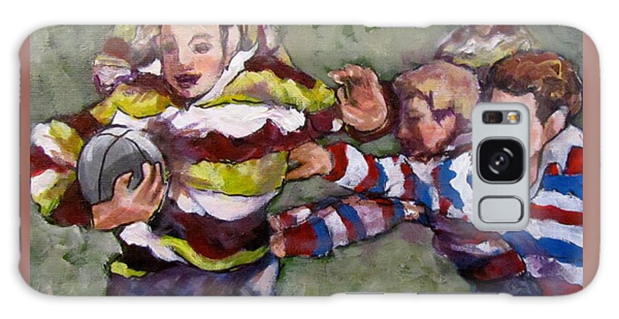 Soccer Galaxy Case featuring the painting My Ball by Barbara O'Toole