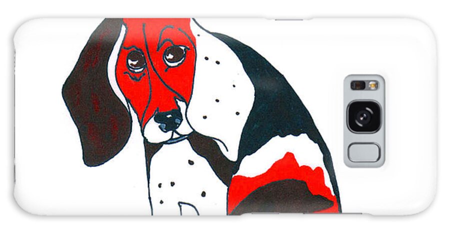 Beagle Galaxy Case featuring the drawing My Friend Bill by Rachel Lowry