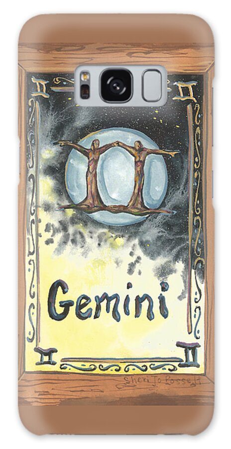 My Gemini Galaxy Case featuring the painting My Gemini by Sheri Jo Posselt