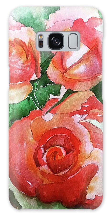 Rose Galaxy Case featuring the painting My Wild Irish Rose by AHONU Aingeal Rose