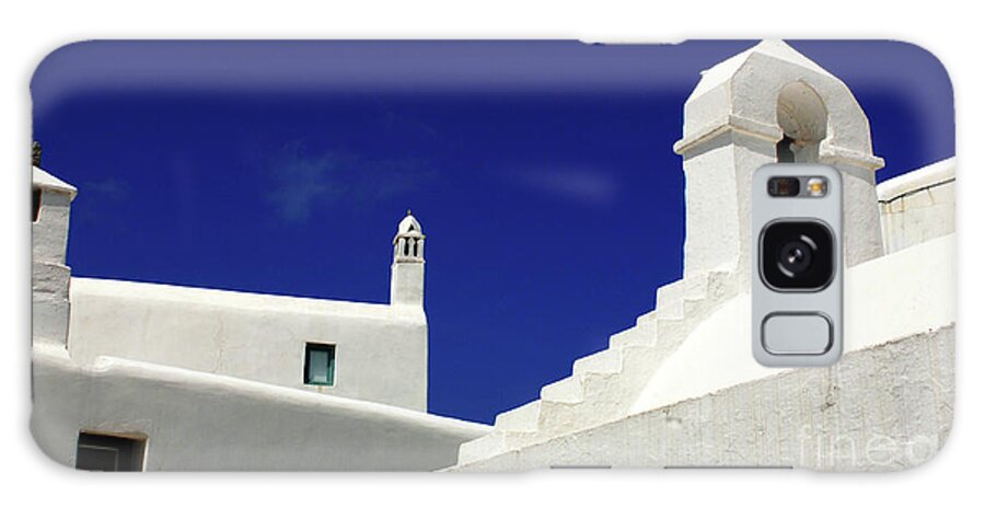 Architecture Galaxy Case featuring the photograph Mykonos Greece Architectual Line 5 by Bob Christopher