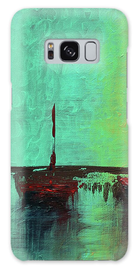 Keys Galaxy Case featuring the painting Mystic Bay Triptych 1 of 3 by Ken Figurski