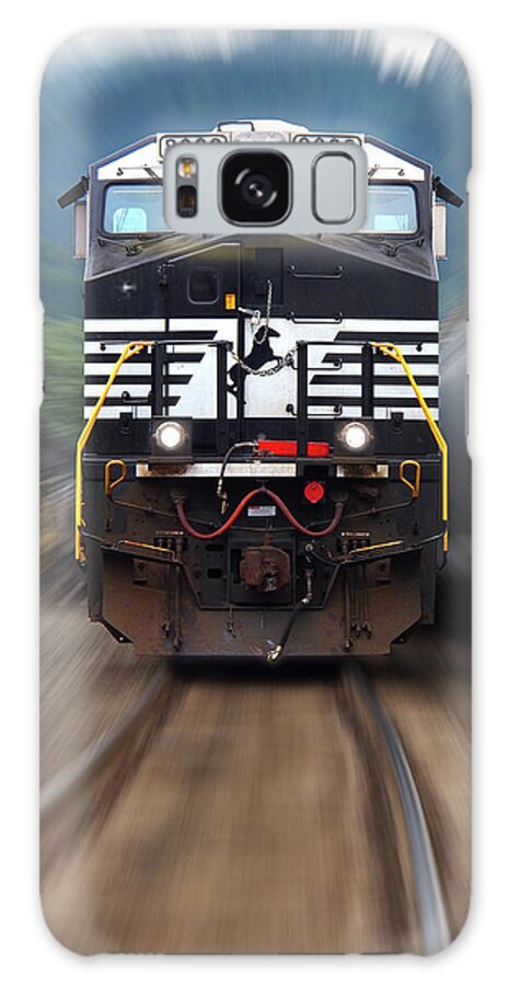Railroad Galaxy S8 Case featuring the photograph N S 8089 On The Move by Mike McGlothlen