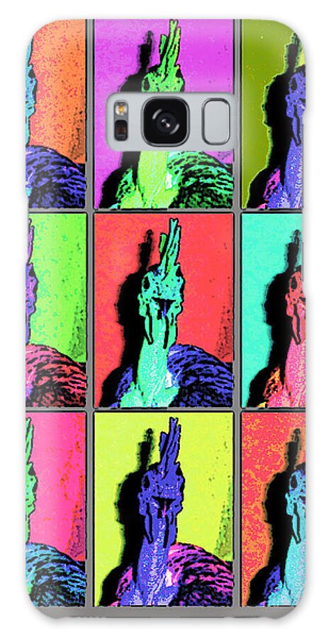 Warhol Galaxy Case featuring the photograph Naked neck rooster Warhol style by Susan Baker