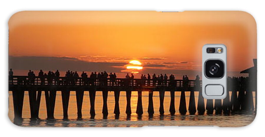  Galaxy Case featuring the photograph Naples Pier at Sunset by Sean Allen