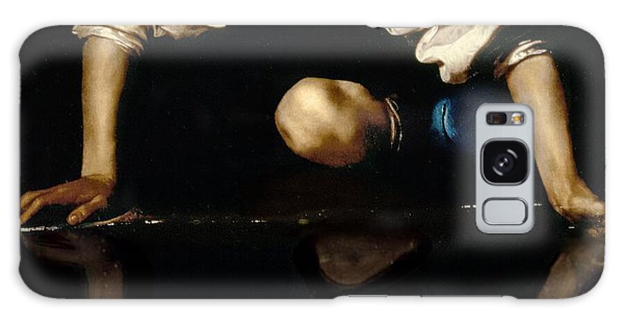 Narcissus Galaxy Case featuring the painting Narcissus by Caravaggio