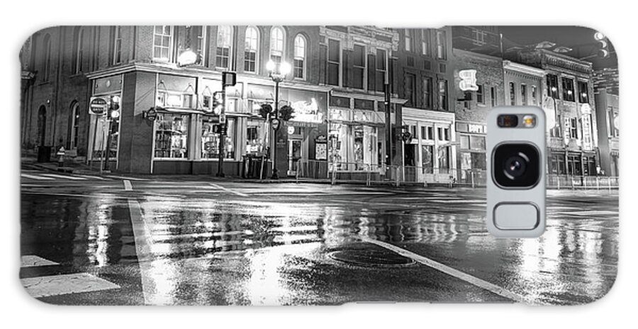 America Galaxy Case featuring the photograph Nashville Neons over Lower Broadway - Black and White by Gregory Ballos