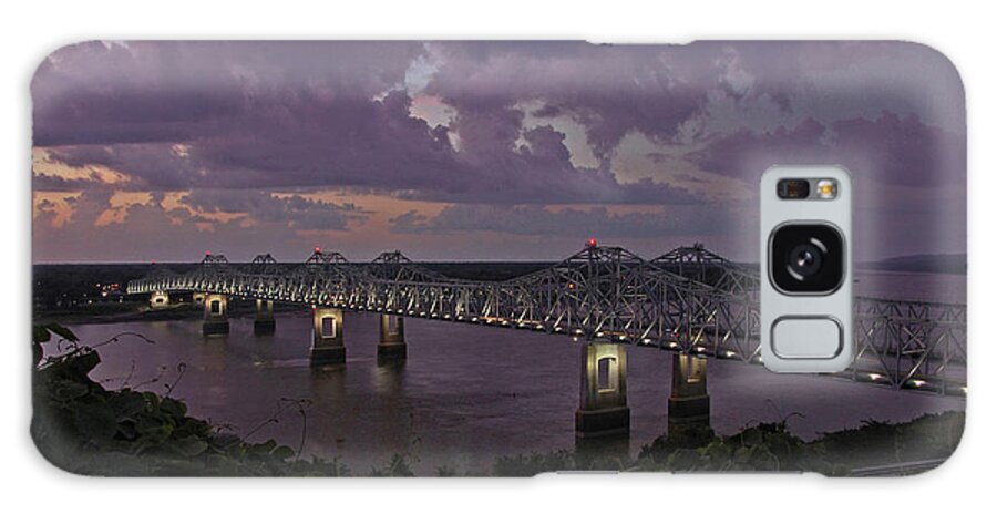 Natchez-vidalia Bridge Galaxy Case featuring the photograph Natchez- Vidalia Bridge by Ben Prepelka