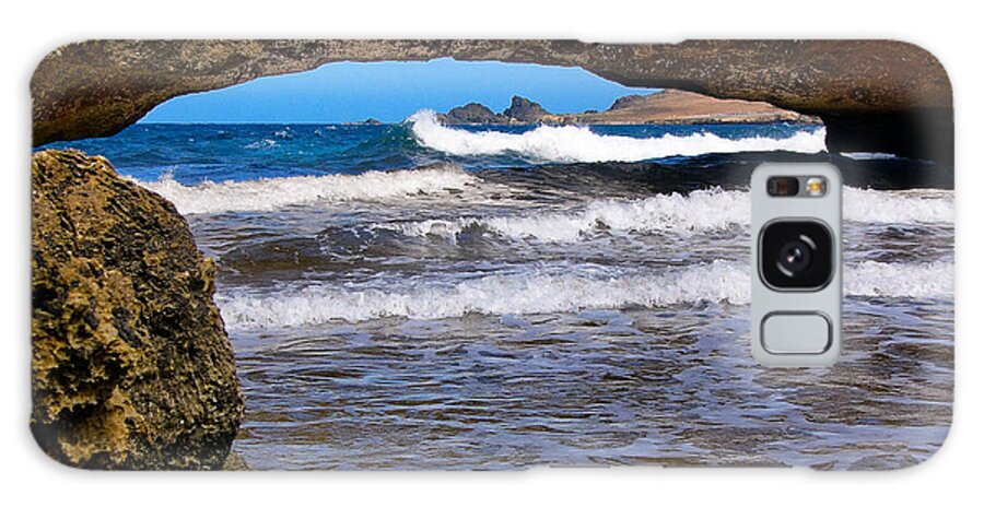 Arch Galaxy Case featuring the photograph Natural Bridge Aruba by Amy Cicconi