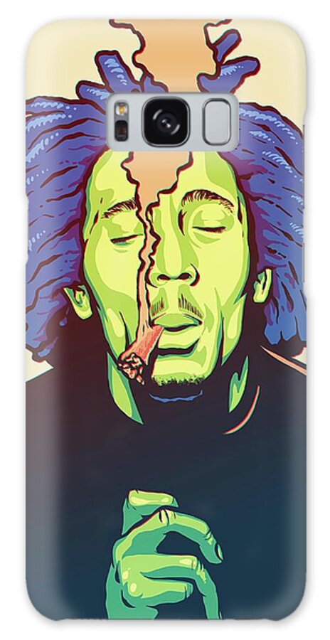 Bob Marley Galaxy Case featuring the drawing Natural Mystic by Miggs The Artist