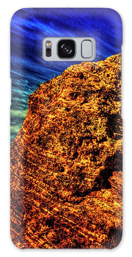 Arizona Galaxy Case featuring the photograph Navajo Sandstone and Cirrus Clouds by Roger Passman