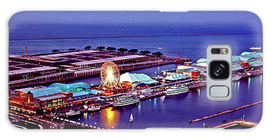Navy Galaxy S8 Case featuring the photograph Navy Pier by Tom Jelen