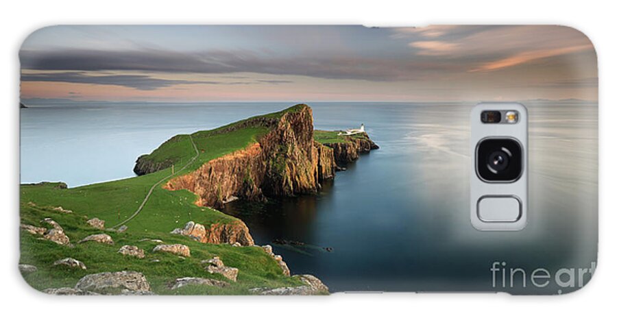 Neist Point Galaxy Case featuring the photograph Neist Point at Sunset by Maria Gaellman